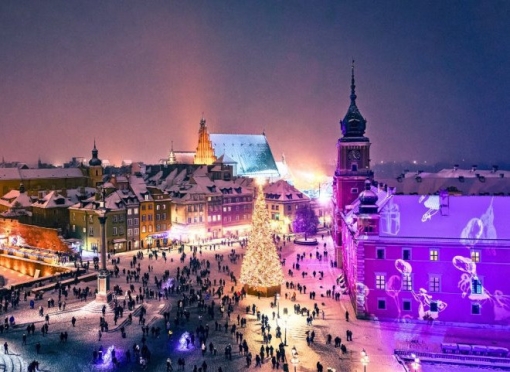 Królewski Ogród Światła - Warszawa Zimą 